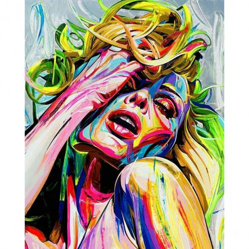 Set Pictura pe numere 40x50 cm, Panza din bumbac pe rama de lemn (PDP-381)