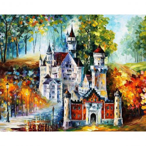 Set Pictura pe numere 40x50 cm, Panza din bumbac pe rama de lemn (PDP-878)