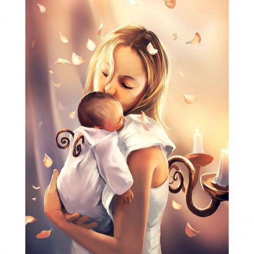 Set Pictura pe numere 50x65 cm, Panza din bumbac pe rama de lemn (PDP-211)