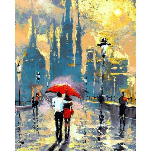Set Pictura pe numere 40x50 cm, Panza din bumbac pe rama de lemn (PDP-933)