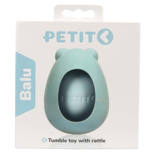 Ebi Petit Balu, Jucarie interactiva catei, Ou, 8x6x6 cm, Cauciuc, Albastru