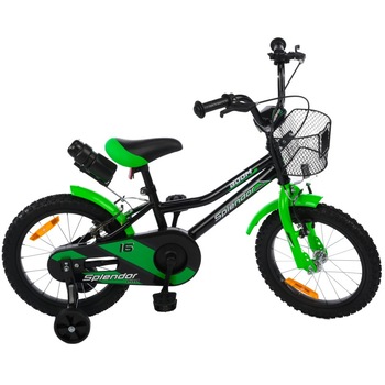 Bicicleta pentru copii Splendor cu varsta intre 2-4 ani, bidon apa, roti ajutatoare, cosulet, SPL12N-PRO (verde+negru) Bicicleta pentru copii Splendor cu varsta intre 2-4 ani, bidon apa, roti ajutatoare, cosulet, SPL12N-PRO (verde+negru)