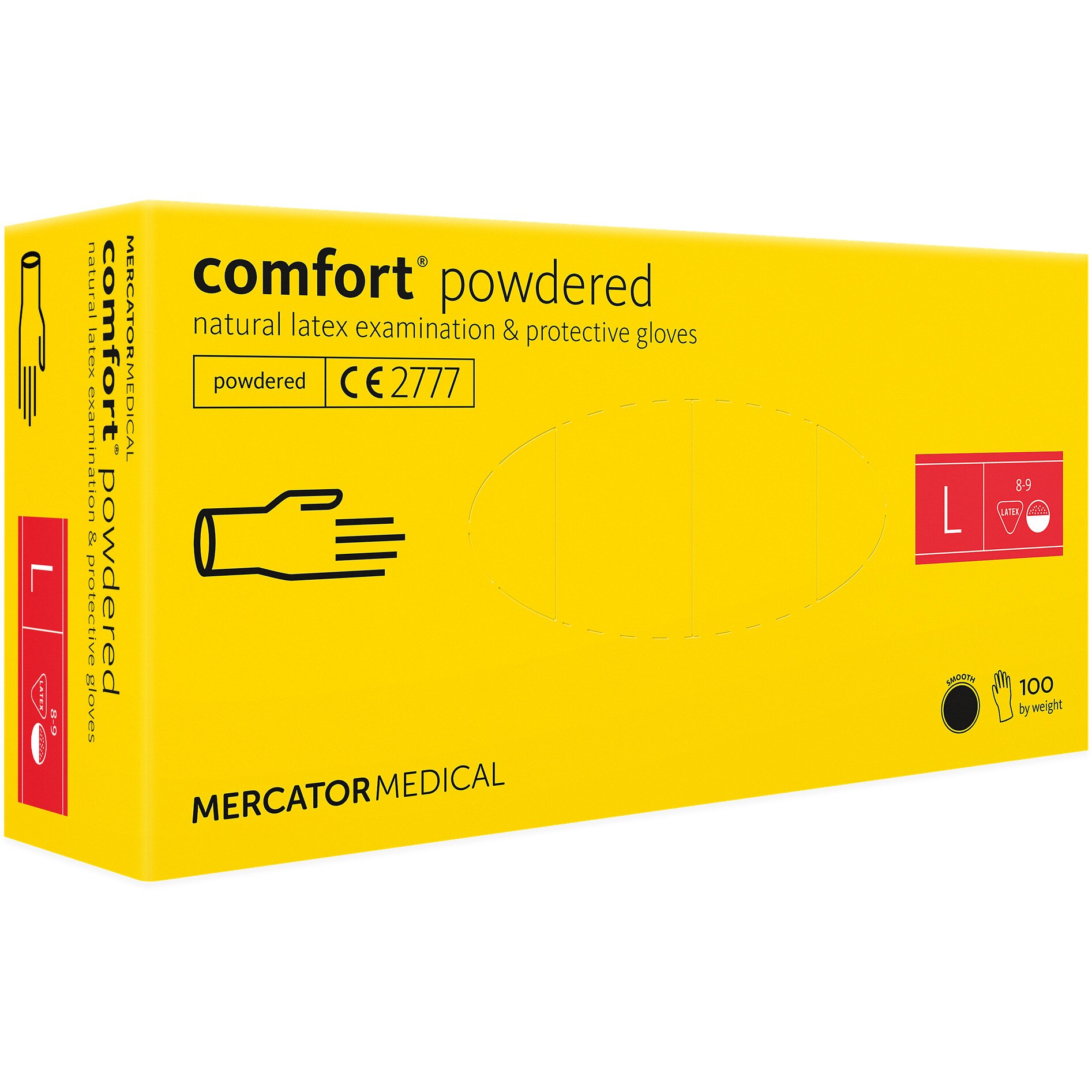 Set 100 bucati de manusi de examinare si protectie Mercator Comfort, L
