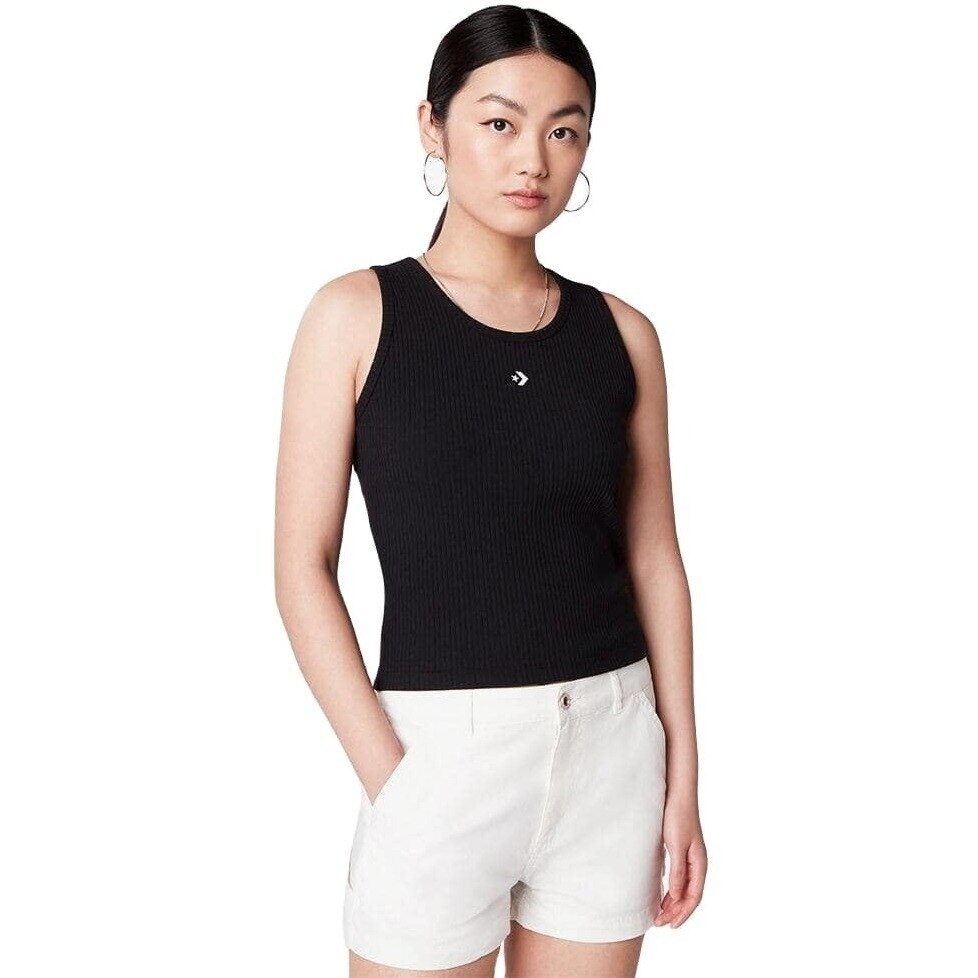 Maiou Converse Scoop Neck Tank, Negru