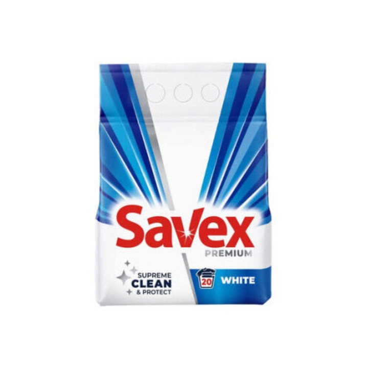 Savex PowerZyme White 2 az 1-ben mosószer, automata mosógéphez, 2 kg