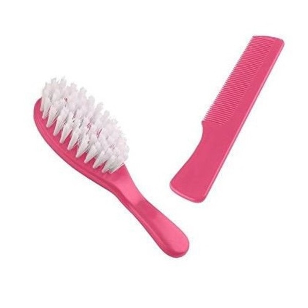 Set perie si pieptan pentru bebelusi Thermobaby-Rose bonbon