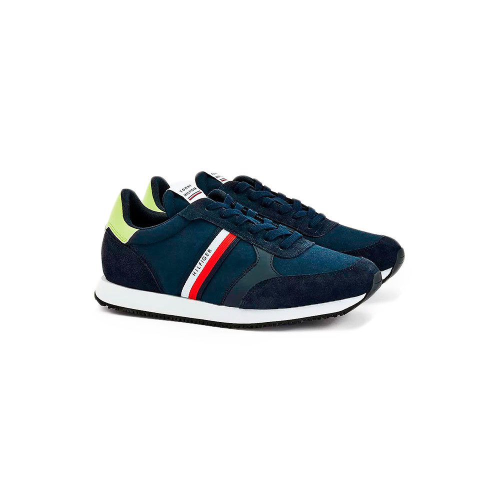 Pantofi sport Tommy Hilfiger, Lo Mix Stripe, Bleumarin, Albastru