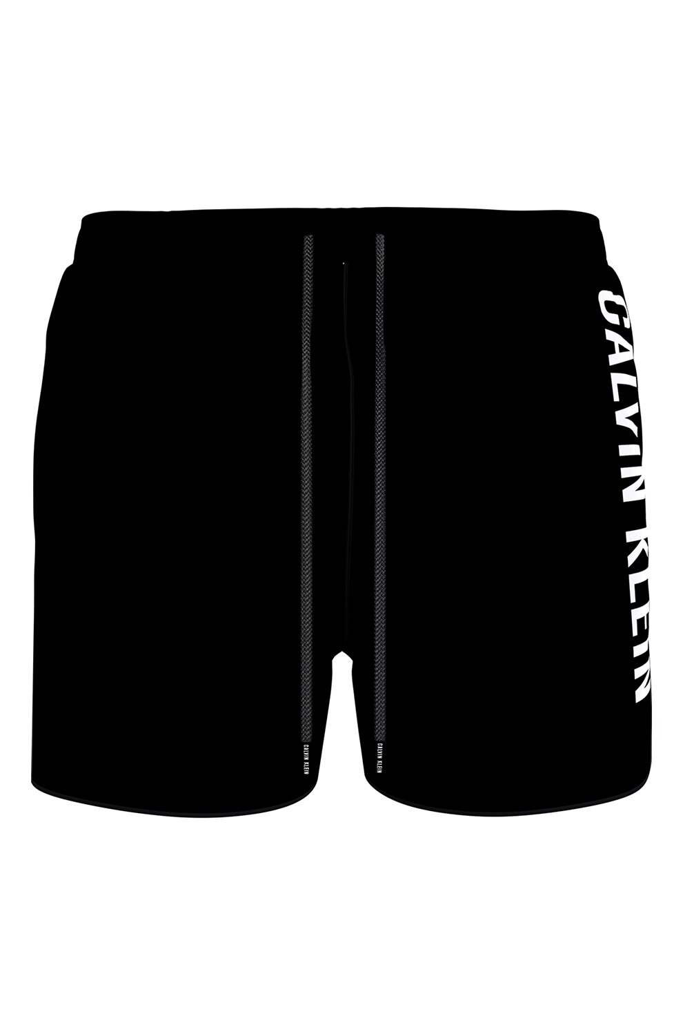 CALVIN KLEIN, Pantaloni scurti de baie cu imprimeu logo, Negru/Alb
