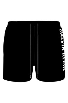 CALVIN KLEIN, Pantaloni scurti de baie cu imprimeu logo, Negru/Alb CALVIN KLEIN, Pantaloni scurti de baie cu imprimeu logo, Negru/Alb