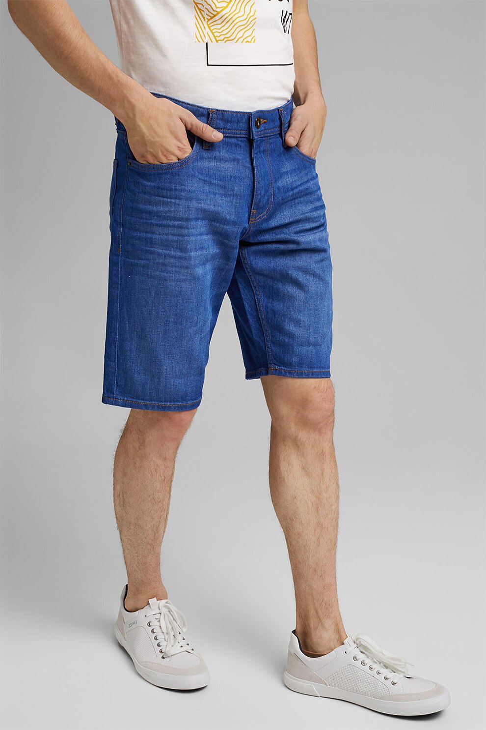 EDC by Esprit, Bermude drepte din denim, Albastru