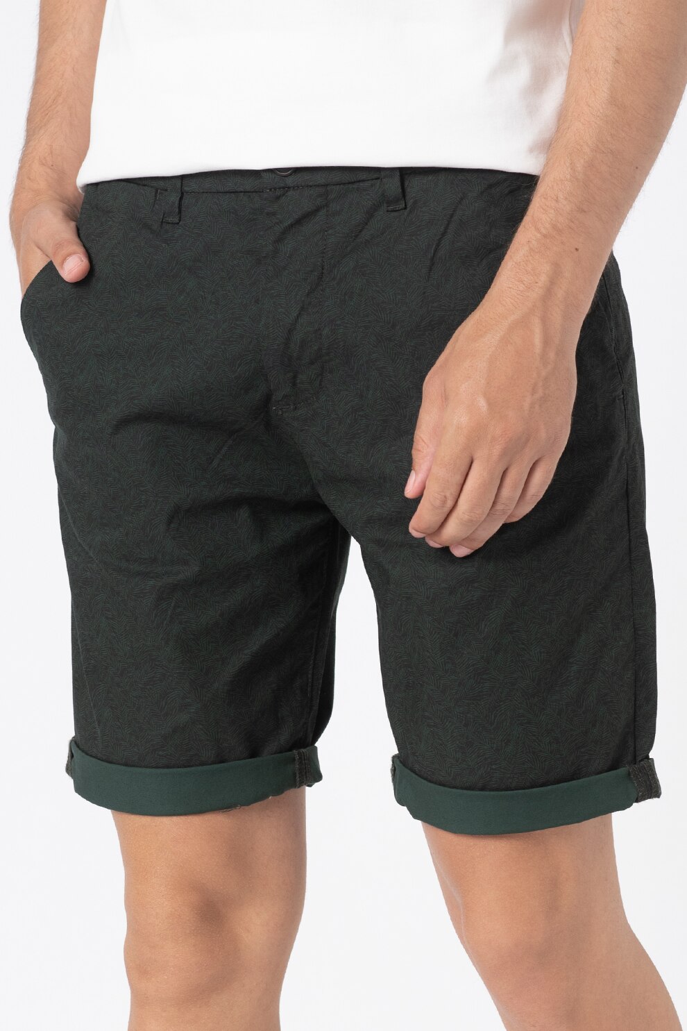 Esprit, Pantaloni scurti chino din amestec de bumbac organic, Bleumarin inchis
