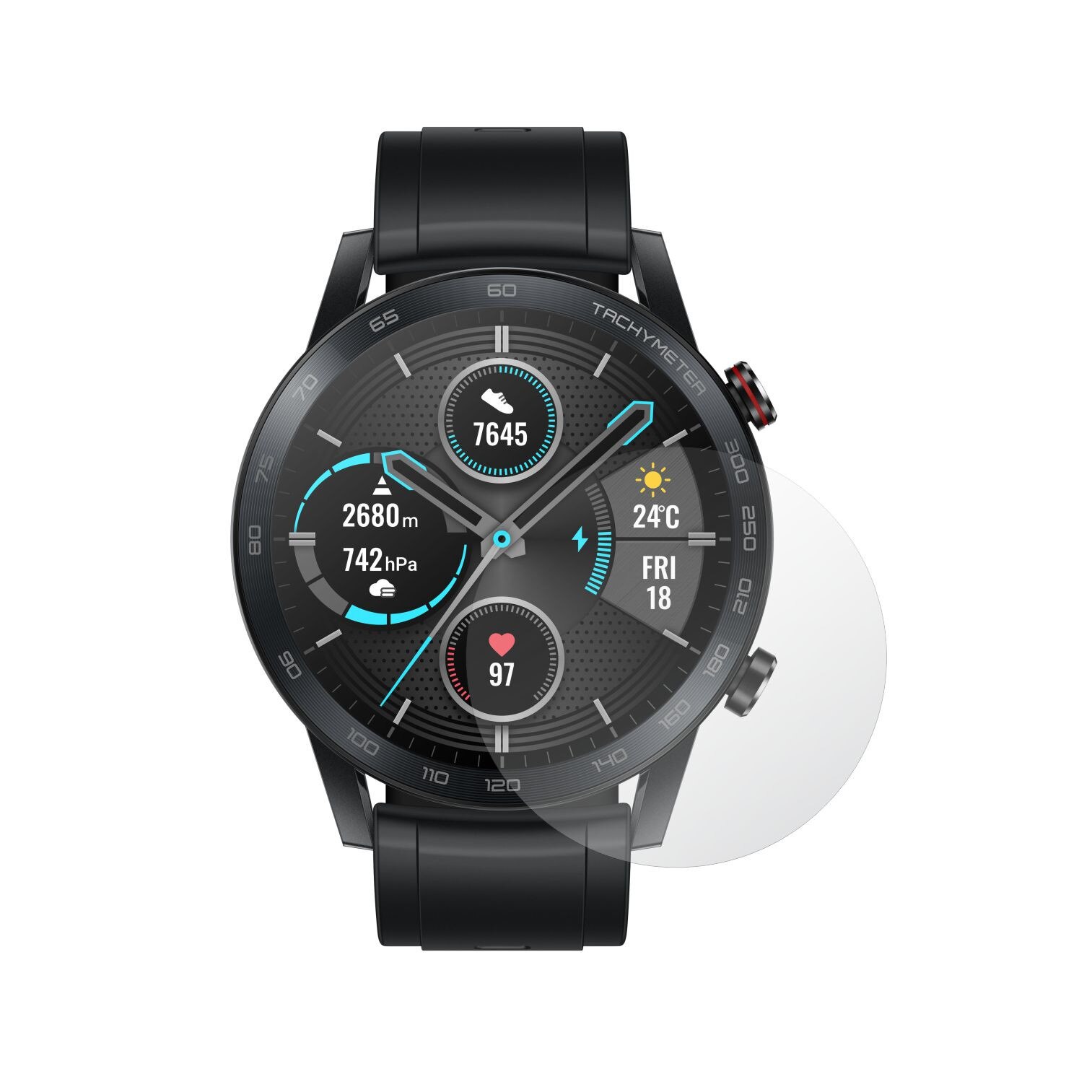 Set 4X Folie Protectie Ecran pentru Smartwatch Huawei Honor MagicWatch 2 - 46mm, Invisible Skinz HD, Siliconica Ultra-Clear cu Acoperire Totala, Adeziva si Flexibila