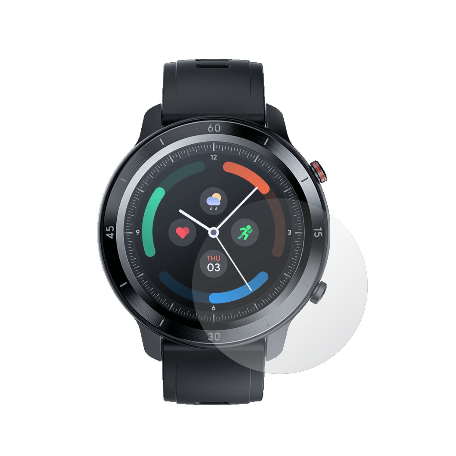 Set 4X Folie Protectie Ecran pentru Smartwatch Mobvoi TicWatch GTX, Invisible Skinz HD, Siliconica Ultra-Clear cu Acoperire Totala, Adeziva si Flexibila