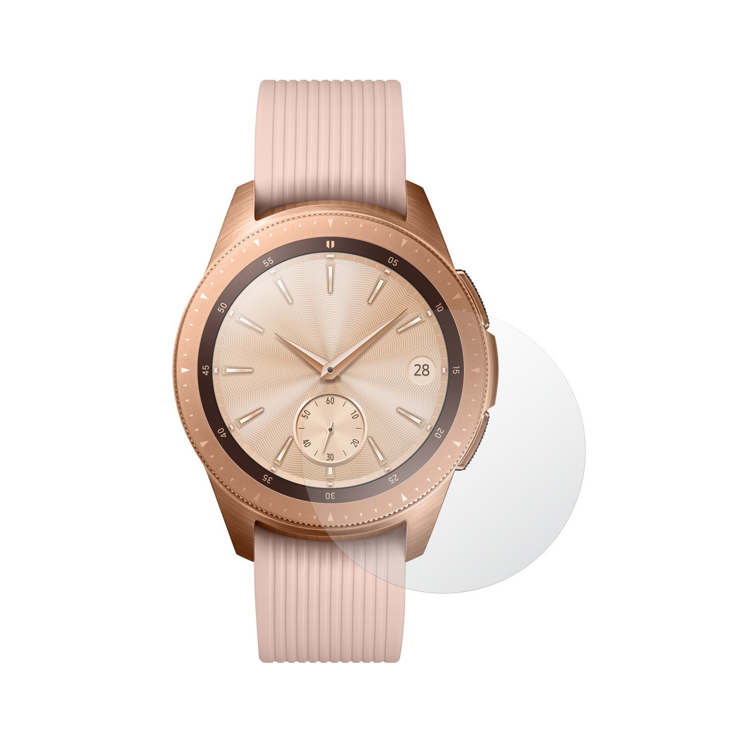 Set 2X Folie Protectie Ecran pentru Smartwatch Samsung Galaxy Watch, 42mm, Invisible Skinz UHD AutoRegeneranta, Siliconica Ultra-Clear cu Acoperire Totala, Adeziva si Flexibila