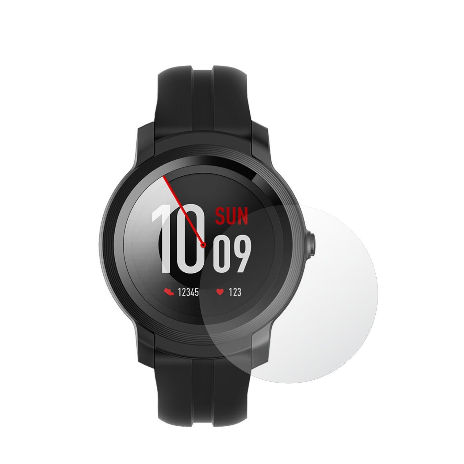 Set 4X Folie Protectie Ecran pentru Smartwatch Mobvoi TicWatch E2, Invisible Skinz HD, Siliconica Ultra-Clear cu Acoperire Totala, Adeziva si Flexibila