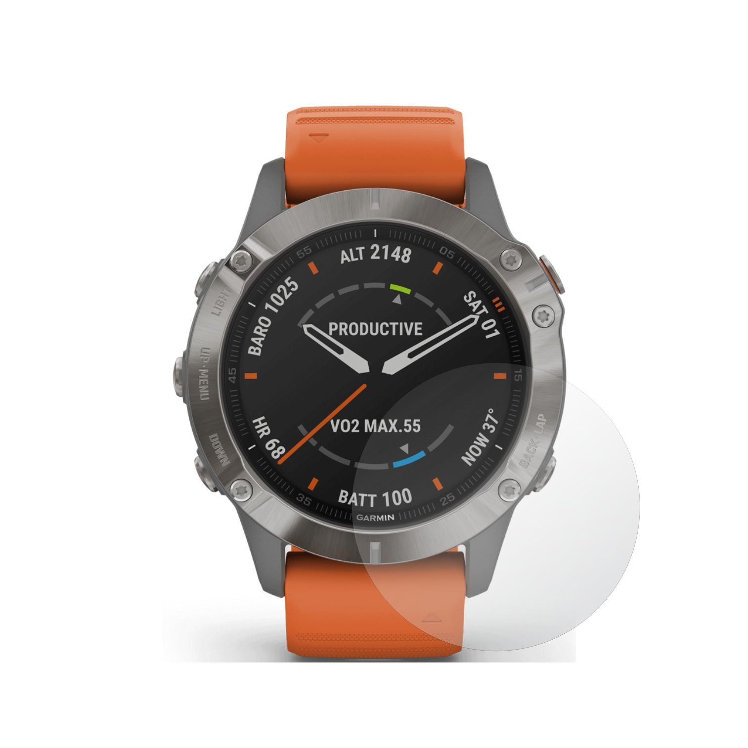 Set 2X Folie Protectie Ecran pentru Smartwatch Garmin Fenix 6, 6 PRO, Invisible Skinz UHD AutoRegeneranta, Siliconica Ultra-Clear cu Acoperire Totala, Adeziva si Flexibila