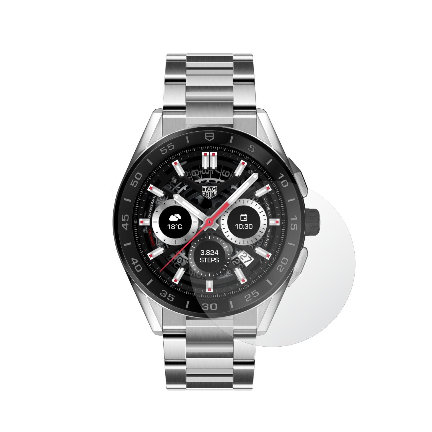 Set 4X Folie Protectie Ecran pentru Smartwatch TAG Heuer Connected 2020, Invisible Skinz Matte, Siliconica Mata Anti-Amprenta, Anti-Reflex, Adeziva si Flexibila