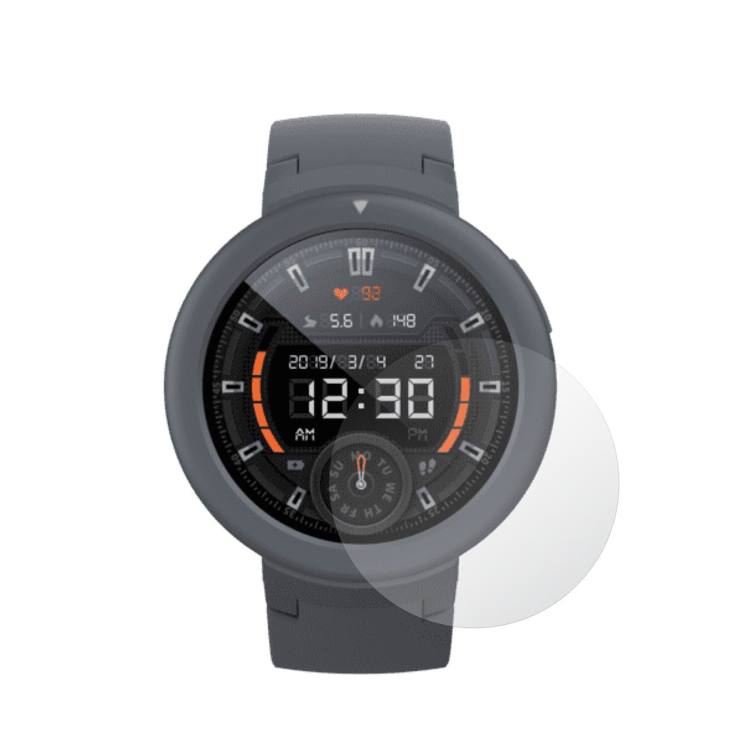 Set 4X Folie Protectie Ecran pentru Smartwatch Xiaomi Amazfit Verge Lite, Invisible Skinz Matte, Siliconica Mata Anti-Amprenta, Anti-Reflex, Adeziva si Flexibila