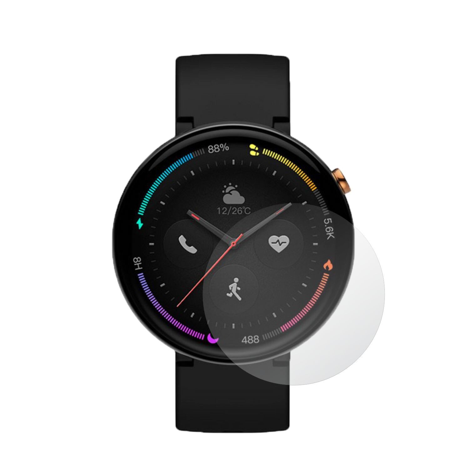 Set 2X Folie Protectie Ecran pentru Smartwatch Xiaomi Amazfit Nexo, Invisible Skinz UHD AutoRegeneranta, Siliconica Ultra-Clear cu Acoperire Totala, Adeziva si Flexibila