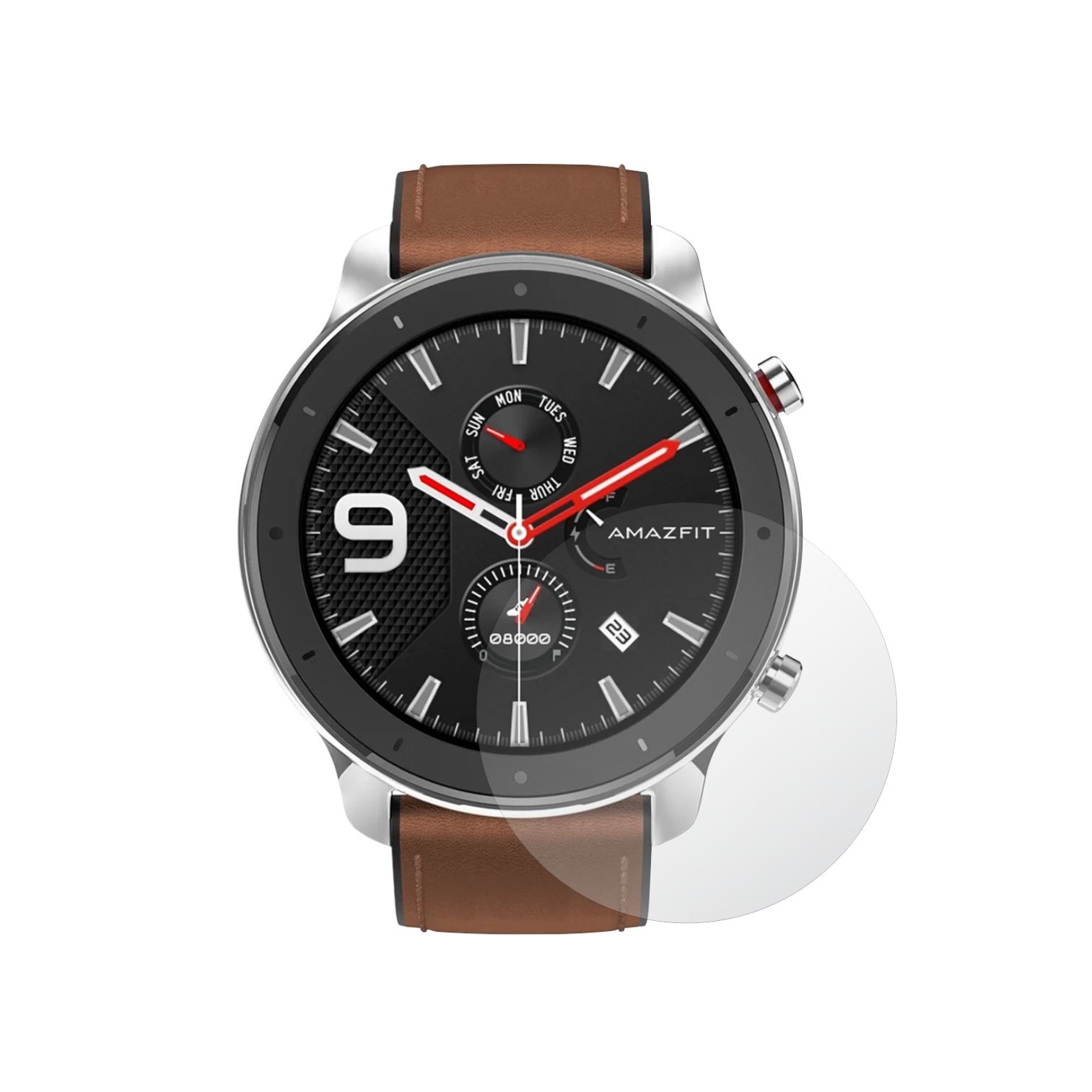 Set 4X Folie Protectie Ecran pentru Smartwatch Xiaomi Amazfit GTR 47mm, Invisible Skinz Matte, Siliconica Mata Anti-Amprenta, Anti-Reflex, Adeziva si Flexibila