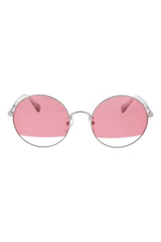 Furla, Ochelari de soare rotunzi cu rama metalica, Argintiu, 56-20-145 Standard Furla, Ochelari de soare rotunzi cu rama metalica, Argintiu, 56-20-145 Standard