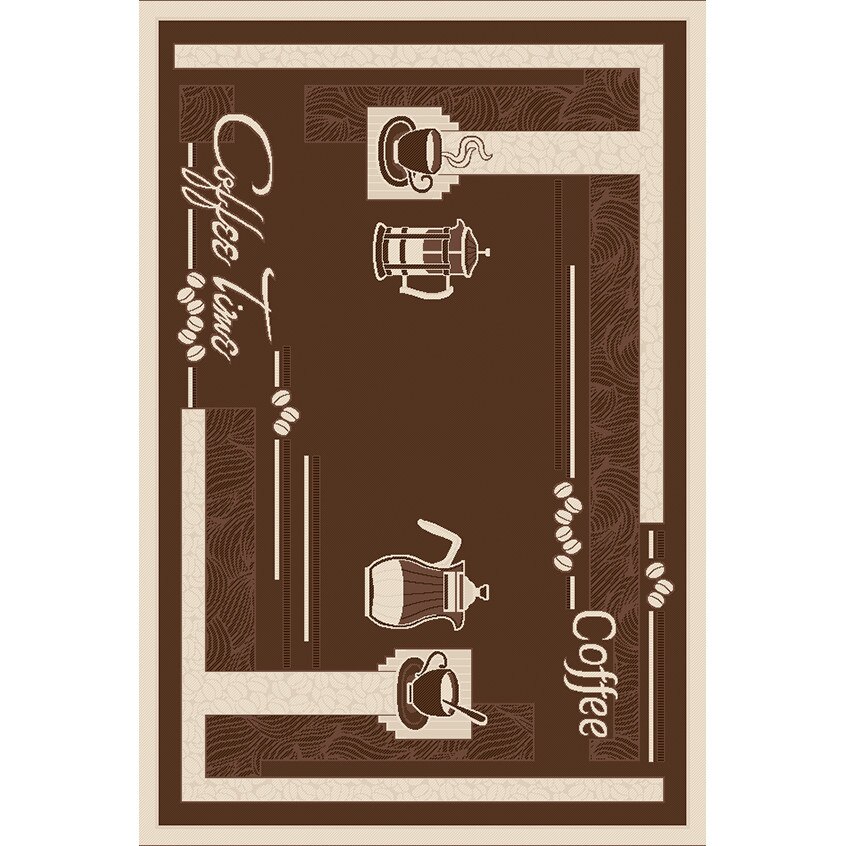 Covor pentru bucatarie, Natura 952-91, Bej/Maro, 80x150 cm, 1500 gr/mp