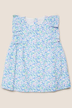 Marks & Spencer, Rochie de bumbac cu imprimeu floral, Bleu/Alb/Lilia prafuit Marks & Spencer, Rochie de bumbac cu imprimeu floral, Bleu/Alb/Lilia prafuit