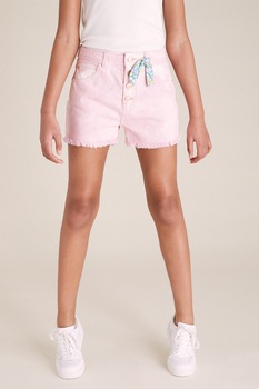 Marks & Spencer, Pantaloni scurti regular fit de denim, Roz pastel/Alb, 152-158 CM Marks & Spencer, Pantaloni scurti regular fit de denim, Roz pastel/Alb, 152-158 CM