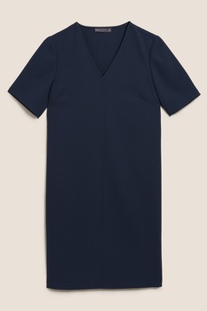 Marks & Spencer, Rochie dreapta cu decolteu in V, Bleumarin Marks & Spencer, Rochie dreapta cu decolteu in V, Bleumarin