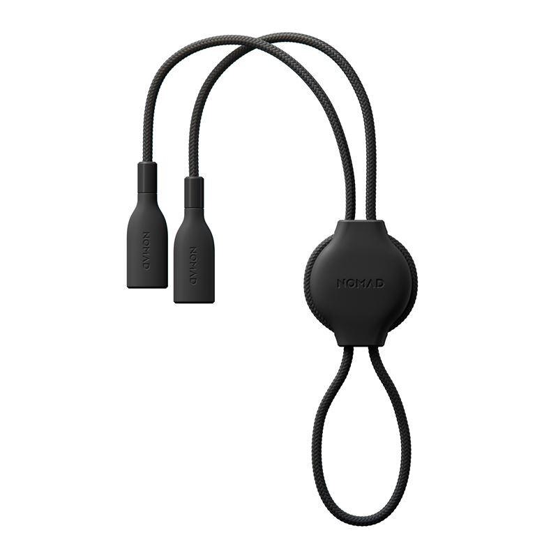 Husa de protectie cu snur ochelari NOMAD Glasses Strap compatibila cu Apple AirTag Black