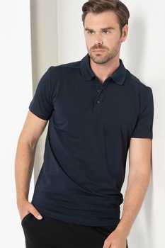 Jack&Jones, Tricou polo regular fit Blastone, Bleumarin inchis Jack&Jones, Tricou polo regular fit Blastone, Bleumarin inchis