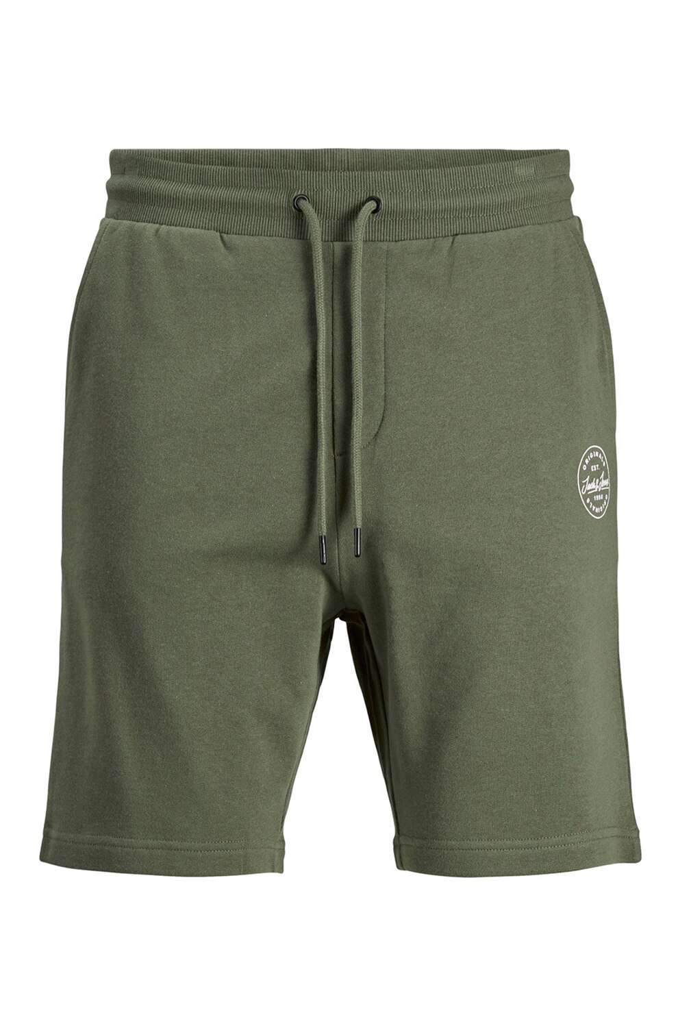 Jack&Jones, Set de pantaloni sport scurti cu snur si logo - 2 perechi, Bleumarin/Verde