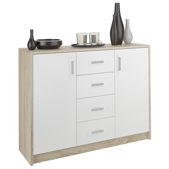Comoda moderna, PVC, U-1 MIX SONOMA, 85x35x110 Comoda moderna, PVC, U-1 MIX SONOMA, 85x35x110