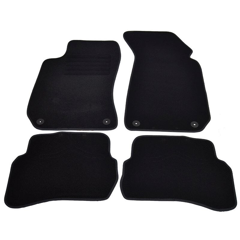 Set covorase AutoLux, mocheta, pentru Volkswagen Passat B5 10/2000-2/2005, cu fixare in podea rotunda, negru, 4 buc