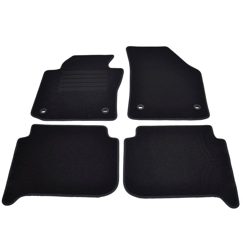 Set covorase AutoLux, mocheta, pentru Volkswagen Touran 05/2003-, cu fixare in podea ovala, negru, 4 buc