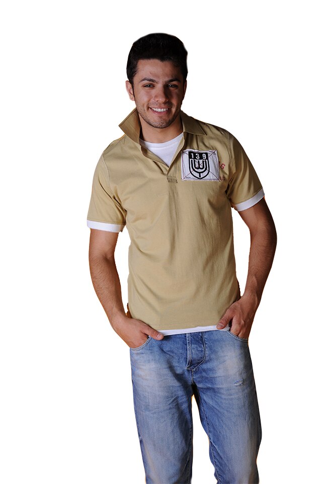 Tricou barbati cu maneca scurta, Tuareg, Model 6, Kaki