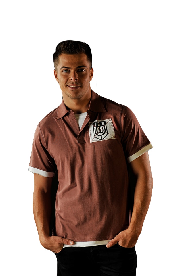 Tricou barbati cu maneca scurta, Tuareg, Model 6, Maro