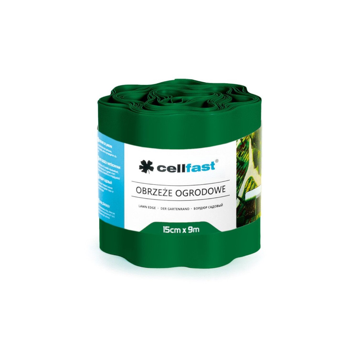 Bordura de gradina, 15 cm x 9 m, Cellfast, verde inchis