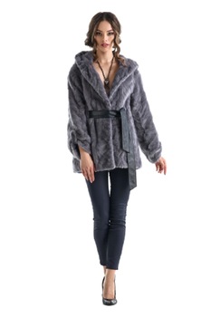 Haina din blana de vizon 291 G, Gri Haina din blana de vizon 291 G, Gri