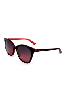 CALVIN KLEIN, Ochelari de soare cat-eye cu lentile in degrade, Negru/Rosu, 54-18-135 Standard CALVIN KLEIN, Ochelari de soare cat-eye cu lentile in degrade, Negru/Rosu, 54-18-135 Standard