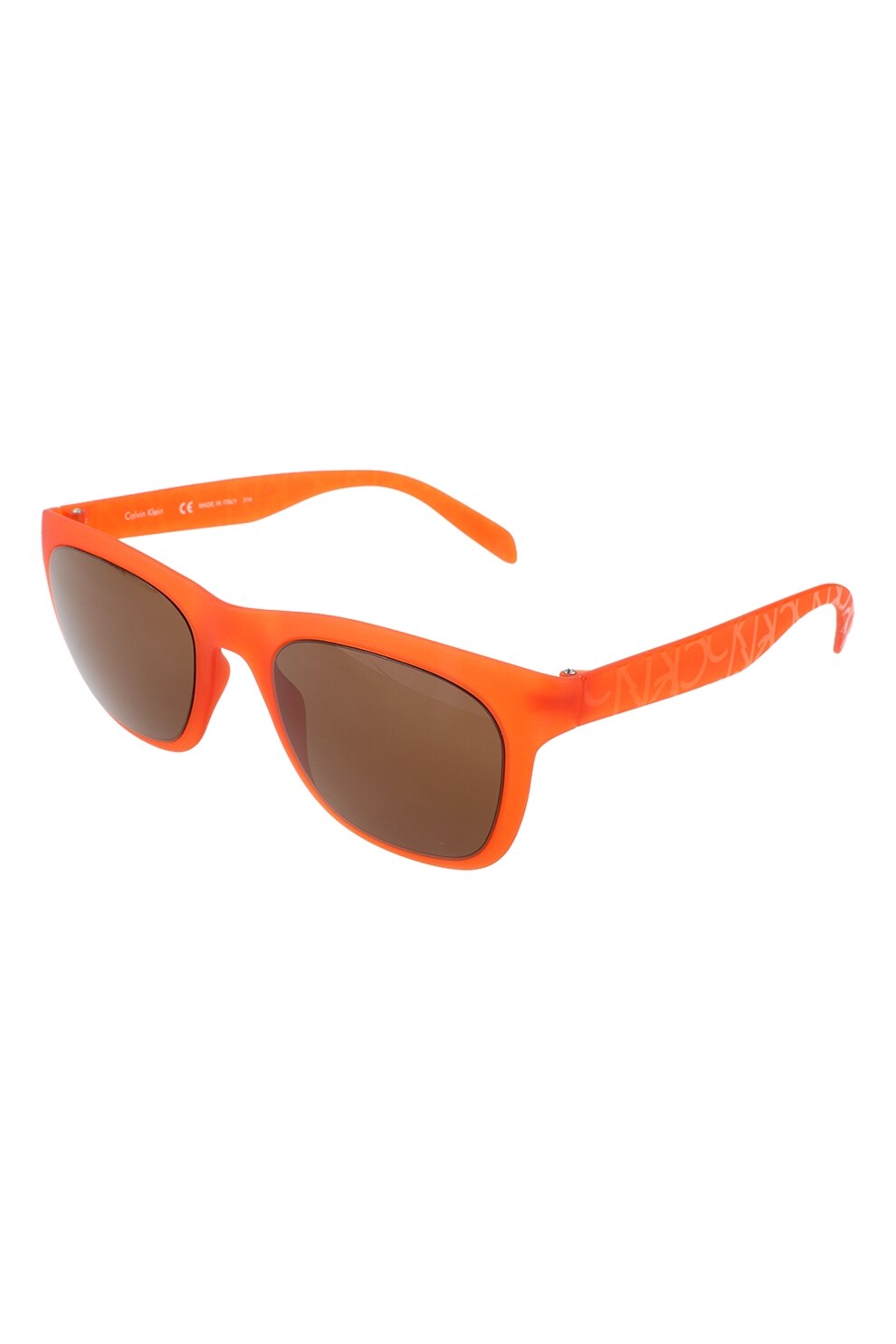 CALVIN KLEIN, Ochelari de soare unisex patrati, Oranj mandarina, 50-21-140 Standard
