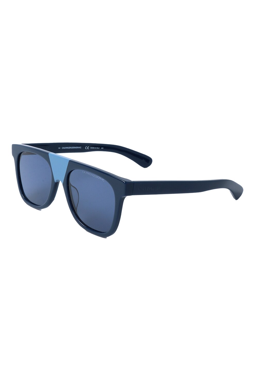 CALVIN KLEIN, Ochelari de soare patrati unisex, Albastru inchis, 53-18-140 Standard