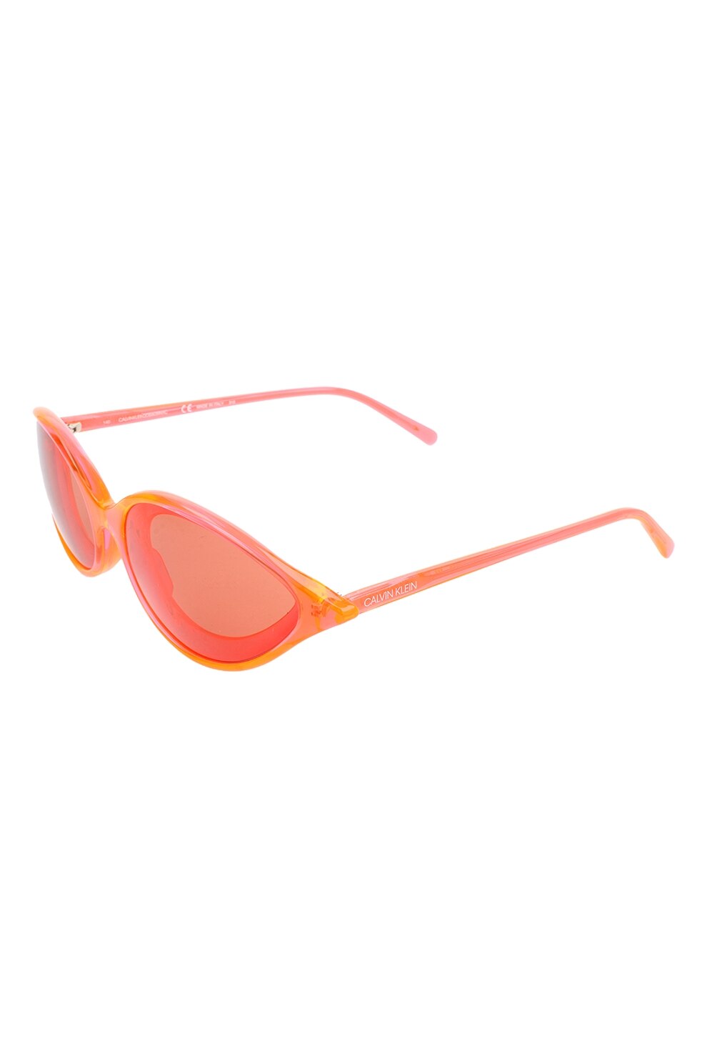 CALVIN KLEIN, Ochelari de soare cat-eye, Oranj mandarina, 61-17-140 Standard
