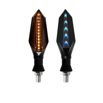Set Doua Semnalizari Moto cu Led 12V, Lumina galbena / albastra, Semnalizare Led Dinamica Set Doua Semnalizari Moto cu Led 12V, Lumina galbena / albastra, Semnalizare Led Dinamica