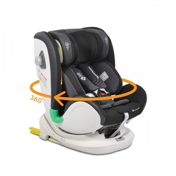 Scaun auto General, negru, 5 pozitii de inclinare, sistem ISOFIX, tetiera reglabila pe 10 pozitii, rotire 360 de grade, prindere in 5 puncte Scaun auto General, negru, 5 pozitii de inclinare, sistem ISOFIX, tetiera reglabila pe 10 pozitii, rotire 360 de grade, prindere in 5 puncte