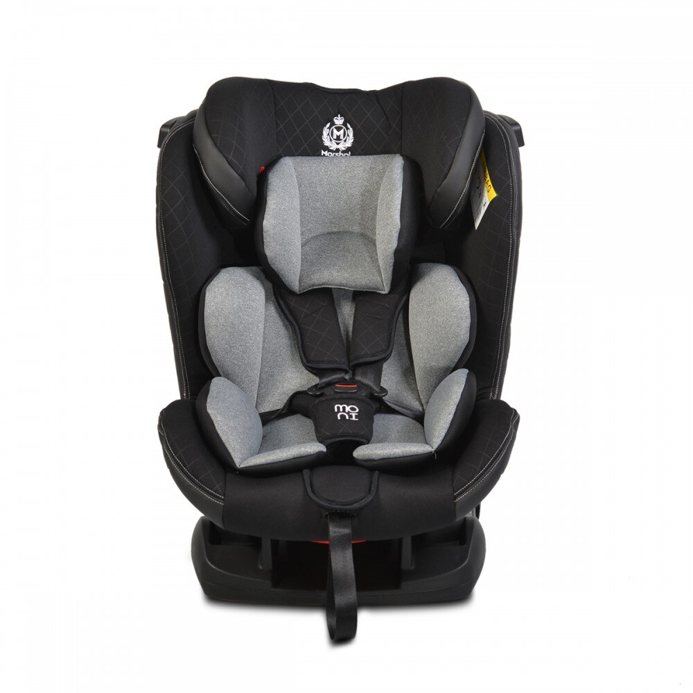 Scaun auto Marshal, negru, protectii laterale duble, perna detasabila, tetiera reglabila, prindere in 5 puncte, 0-36 kg