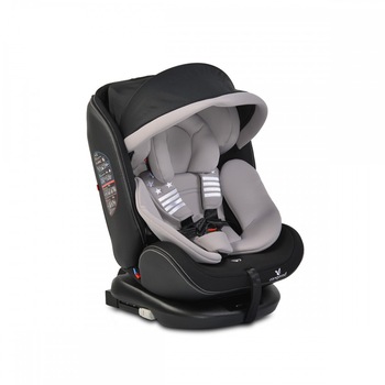 Scaun auto Pilot, gri, 4 pozitii de inclinare, sistem ISOFIX, tetiera reglabila pe 10 pozitii, rotire 360 de grade, prindere in 5 puncte Scaun auto Pilot, gri, 4 pozitii de inclinare, sistem ISOFIX, tetiera reglabila pe 10 pozitii, rotire 360 de grade, prindere in 5 puncte