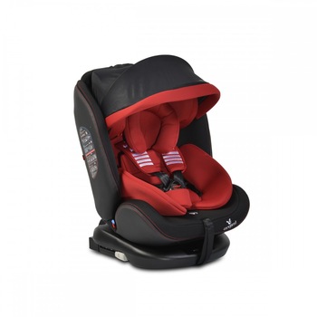 Scaun auto Pilot, rosu, 4 pozitii de inclinare, sistem ISOFIX, tetiera reglabila pe 10 pozitii, rotire 360 de grade, prindere in 5 puncte Scaun auto Pilot, rosu, 4 pozitii de inclinare, sistem ISOFIX, tetiera reglabila pe 10 pozitii, rotire 360 de grade, prindere in 5 puncte