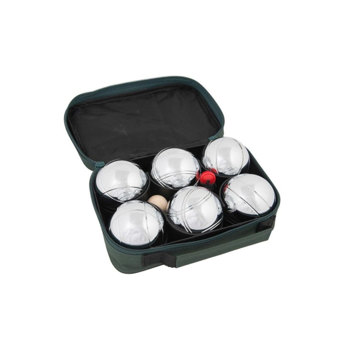 Set joc cu bile Petanque, Vini Sport, argintiu
