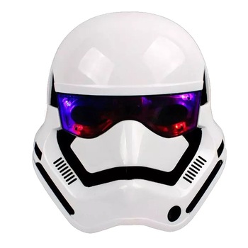 Masca Stormtrooper pentru copii, LED, marime universala, alba Masca Stormtrooper pentru copii, LED, marime universala, alba